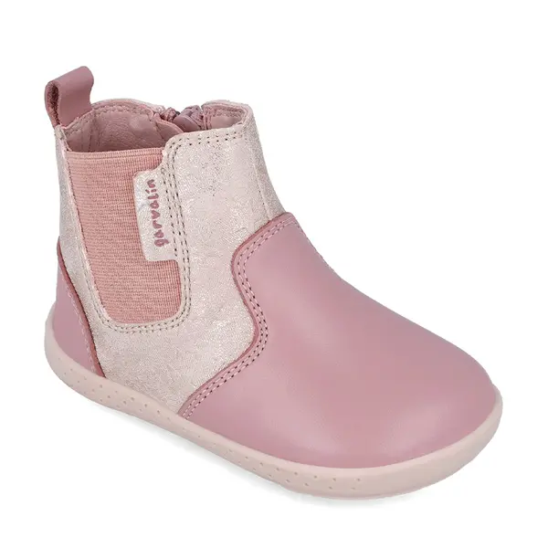 Cizme copii, piele naturala, Soft & Fun, stelute, roz, Garvalin_241304-B159-19_Pebebe