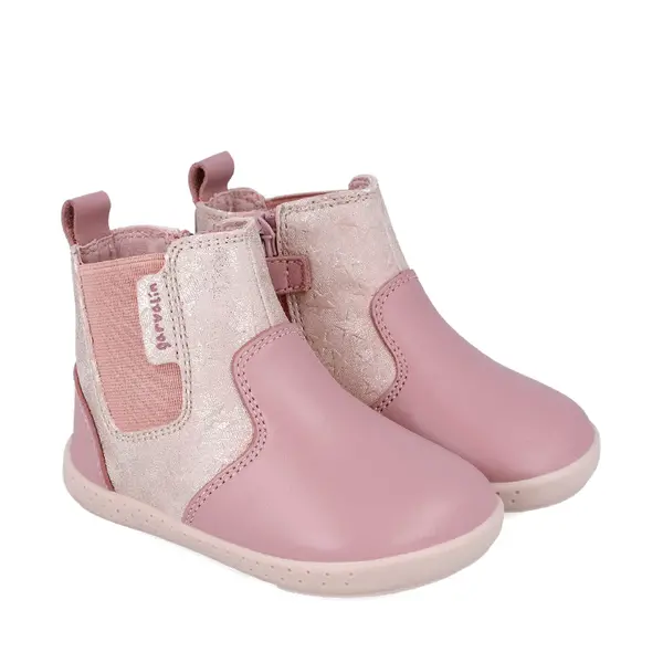 Cizme copii, piele naturala, Soft & Fun, stelute, roz, Garvalin_241304-B159-19_Pebebe