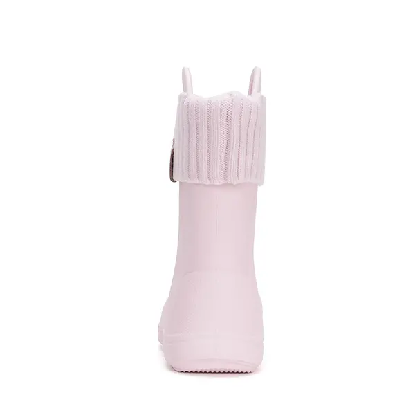Cizme de cauciuc pentru copii, interior din material textil detasabil, roz, D.D.Step_I106-42443-28/29_Pebebe