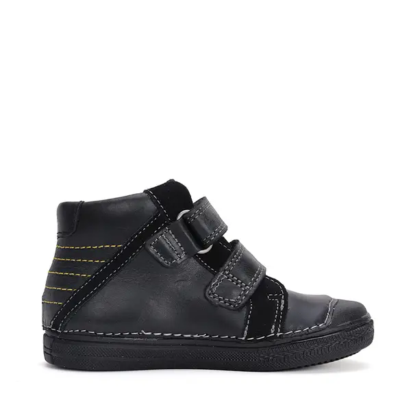 Ghete baieti, piele naturala, talpa flexibila, negru, D.D.Step_A049-42271AM-30_Pebebe