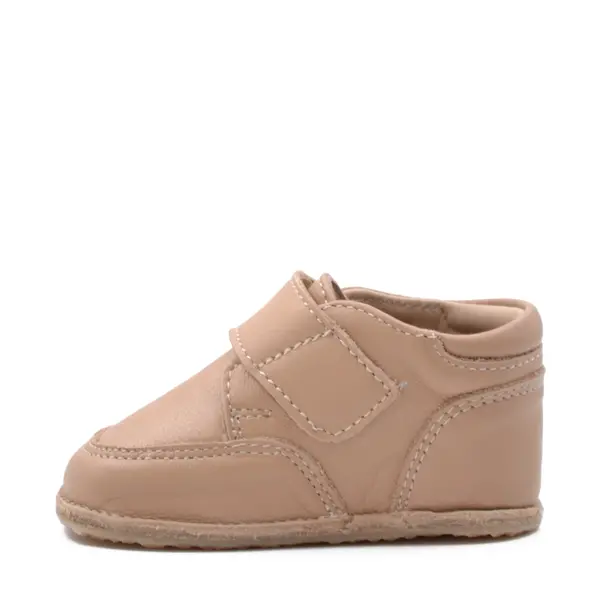 Ghete barefoot din piele naturala pentru copii, primii pasi, inchidere cu scai si talpa din flexibila, latte_RO-14-latte-22_Pebebe