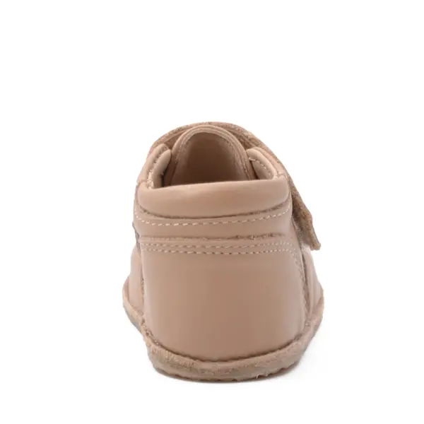 Ghete barefoot din piele naturala pentru copii, primii pasi, inchidere cu scai si talpa din flexibila, latte_RO-14-latte-22_Pebebe