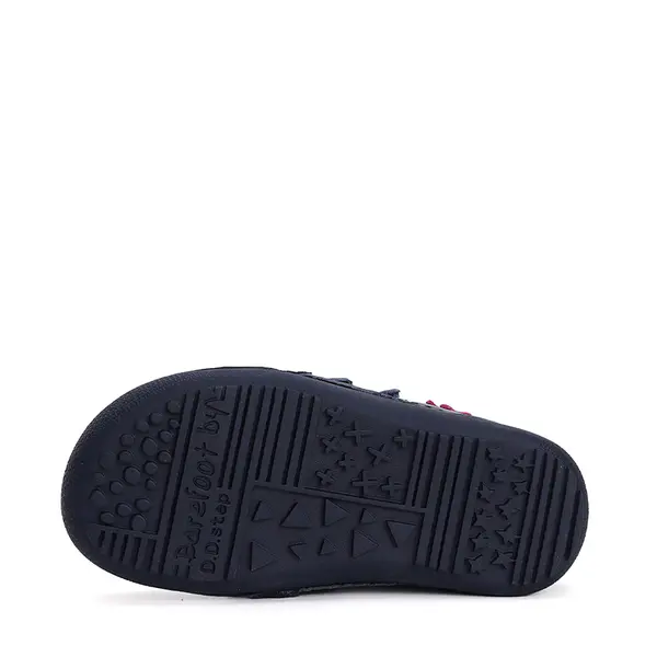 Ghete copii, piele naturala, barefoot, talpa flexibila, bleumarin, D.D.Step_A063-42804M-25_Pebebe
