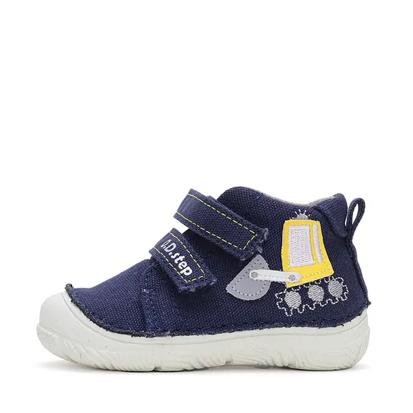 Pantofi baieti, material textil, bleumarin, excavator, D.D.Step_C082-42149A-20_Pebebe