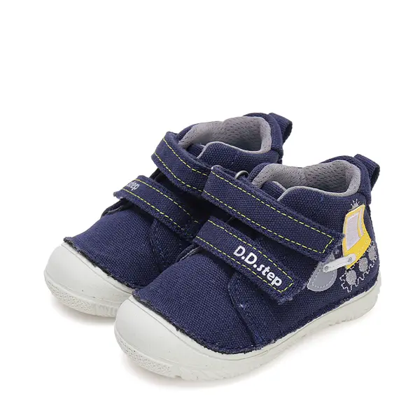 Pantofi baieti, material textil, bleumarin, excavator, D.D.Step_C082-42149A-20_Pebebe