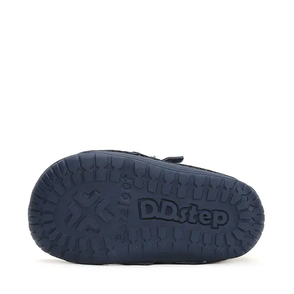 Pantofi baieti, piele naturala, barefoot, bleumarin, masinuta, D.D.Step_S070-42393-20_Pebebe