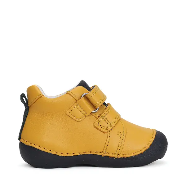 Pantofi baieti, piele naturla, talpa flexibila, galben, crocodil, D.D.Step_S015-42325A-20_Pebebe