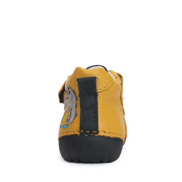 Pantofi baieti, piele naturla, talpa flexibila, galben, crocodil, D.D.Step_S015-42325A-20_Pebebe