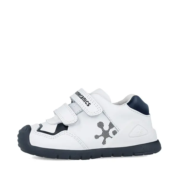 Pantofi Biomecanics Baieti, piele naturala, Biogateo Sport, alb, albastru_241001-A578-24_Pebebe