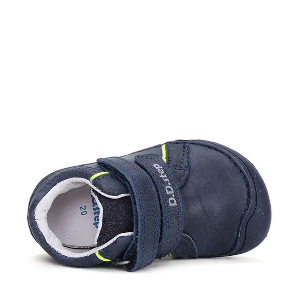 Pantofi copii, piele naturala, barefoot, talpa flexibila, bleumarin, D.D.Step_S073-42466-20_Pebebe