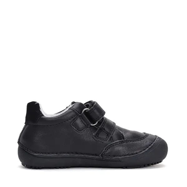 Pantofi copii, piele naturala, barefoot, talpa flexibila, negru, D.D.Step Colectia Back to School_S063-42369M-30_Pebebe
