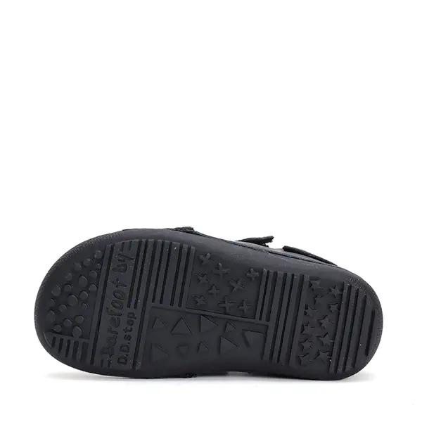 Pantofi copii, piele naturala, barefoot, talpa flexibila, negru, D.D.Step Colectia Back to School_S063-42369M-30_Pebebe