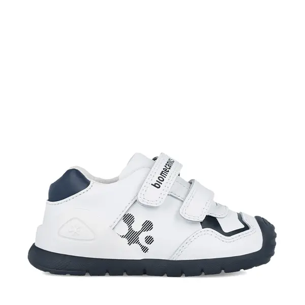 Pantofi Biomecanics Baieti, piele naturala, Biogateo Sport, alb, albastru_241001-A578-18_Pebebe