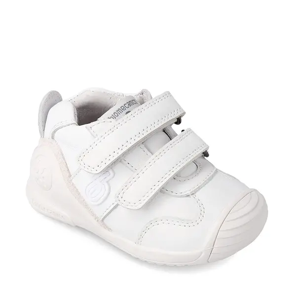 Pantofi copii, piele naturala, Biogateo Sport, alb, Biomecanics_221001-C-22_Pebebe