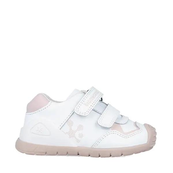 Pantofi copii, piele naturala, Biogateo Sport, alb,roz, Biomecanics_241001-B786-25_Pebebe