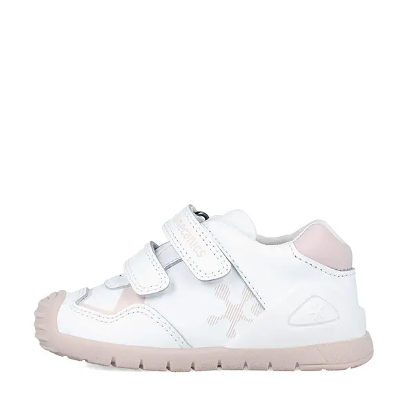 Pantofi copii, piele naturala, Biogateo Sport, alb,roz, Biomecanics_241001-B786-25_Pebebe