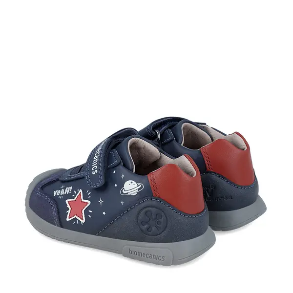 Pantofi copii, piele naturala, Biogateo Urban Casual, bleumarin, steluta, Biomecanics_241129-A183-18_Pebebe