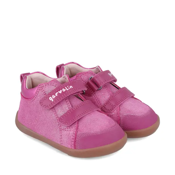 Pantofi copii, piele naturala, Soft & Fun, roz sidef, Garvalin_241301-C776-19_Pebebe