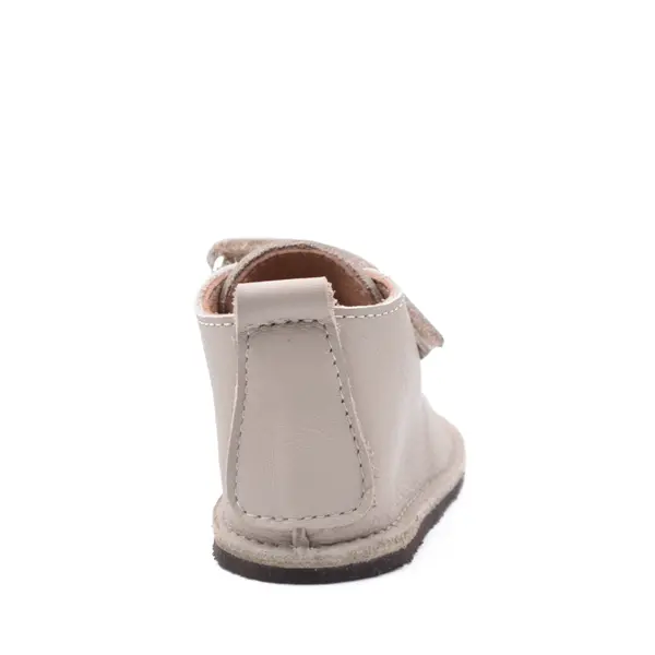 Pantofi din piele naturala pentru copii, talpa cauciuc, scai, Bubu, bej_RO-110-7-21_Pebebe