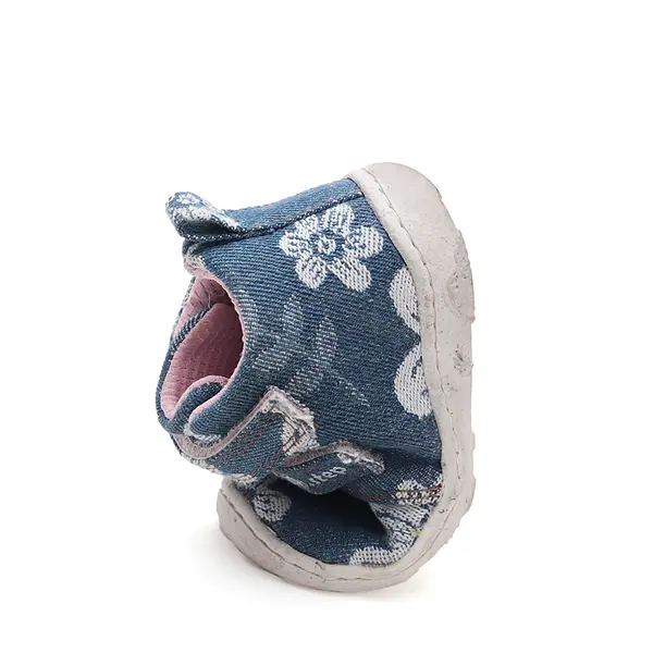 Pantofi fete, material textil, albastru, denim, flori, D.D.Step_C077-42610C-21_Pebebe