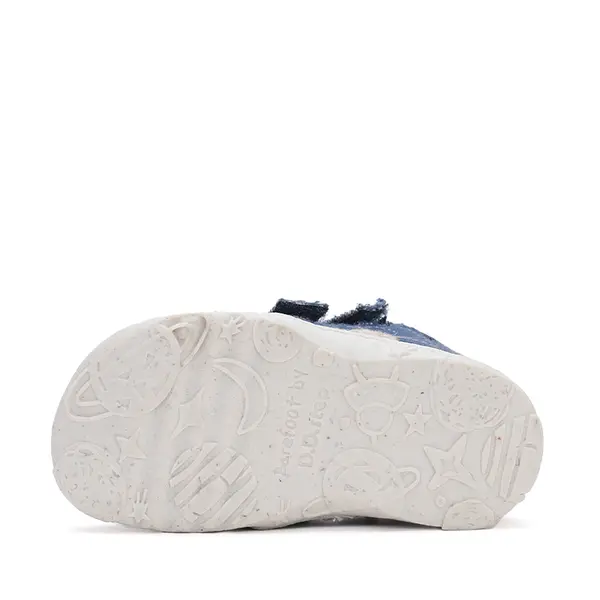 Pantofi fete, material textil, albastru, denim, flori, D.D.Step_C077-42610C-21_Pebebe