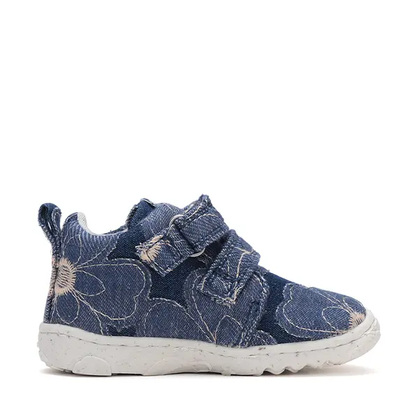 Pantofi fete, material textil, bleumarin, denim, flori, D.D.Step_C077-42610B-20_Pebebe