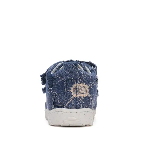 Pantofi fete, material textil, bleumarin, denim, flori, D.D.Step_C077-42610B-20_Pebebe