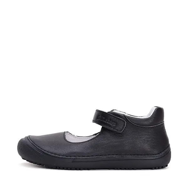 Pantofi fete, piele naturala, barefoot, talpa flexibila, negru, D.D.Step Colectia Back to School_H063-42716CM-26_Pebebe