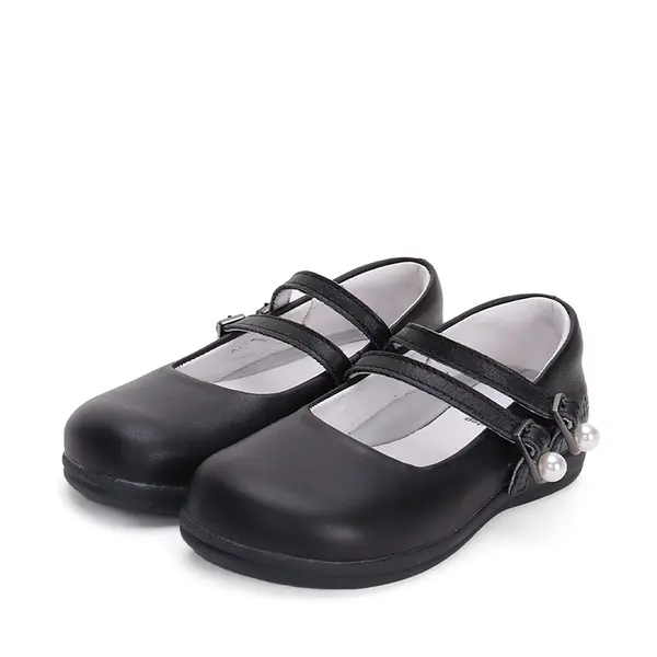 Pantofi fete, piele naturala, barete, negru, D.D.Step Colectia Back to School_H072-42725M-27_Pebebe