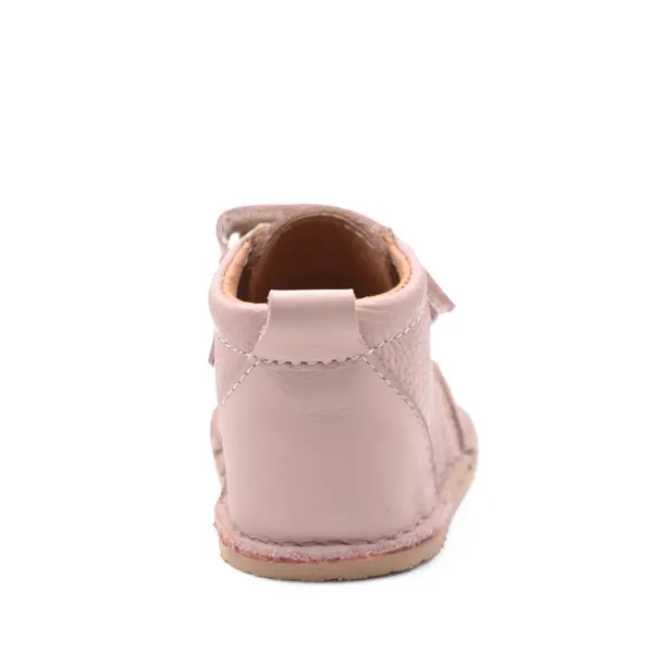 Pantofi primii pasi fete, piele naturala, barefoot, talpa flexibila, culoare roz, Smiley_RO-500-1-22_Pebebe