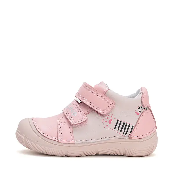 Pantofi fete, piele naturala, talpa flexibila, roz, cat paws, D.D. Step_S082-51505M-31_Pebebe