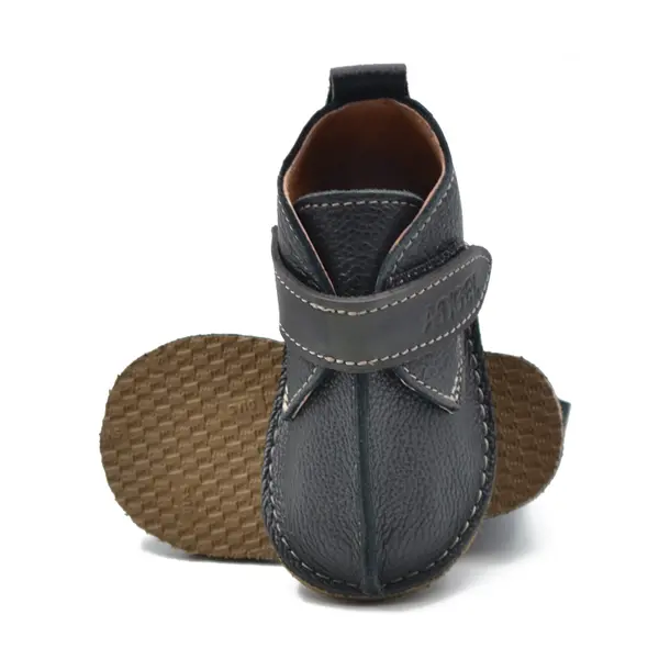 Ghete copii, barefoot, piele naturala, primii pasi, negru_RO-121-3-17_Pebebe