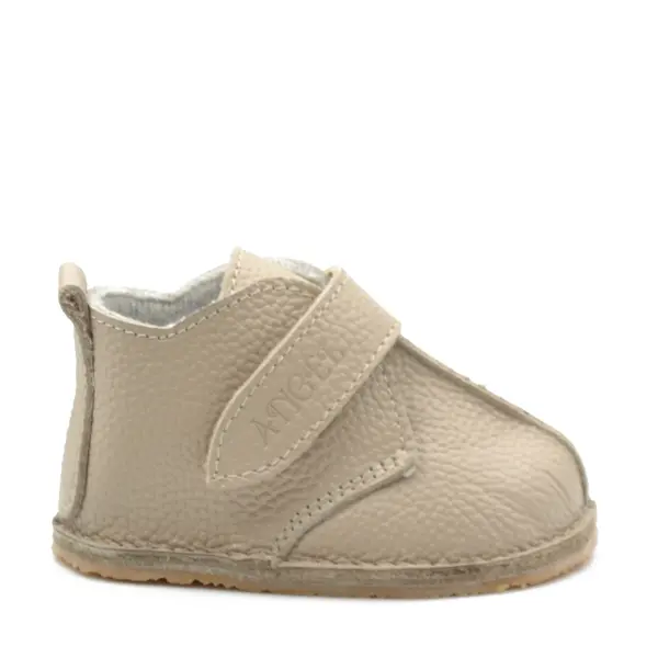 Ghete copii, primii pasi, piele naturala, captuseala textila, talpa felxibila, bej_RO-122-3-17_Pebebe