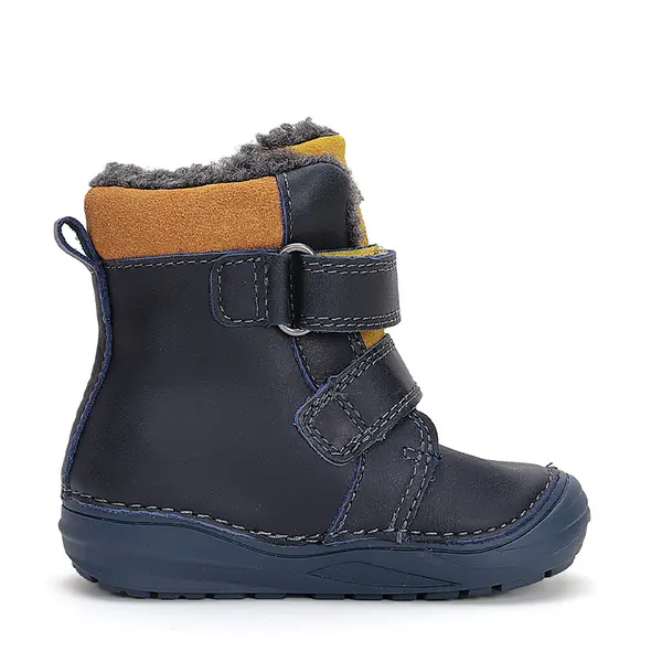 Ghete baieti, piele naturala, captuseala, bleumarin, crocodil, D.D.Step_W071-42421-20_Pebebe