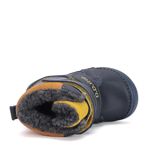 Ghete baieti, piele naturala, captuseala, bleumarin, crocodil, D.D.Step_W071-42421-20_Pebebe