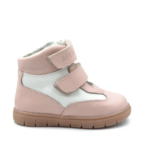 Ghete fete, piele naturala, talpa felxibila, roz, Tea_RO-117-1-25_Pebebe