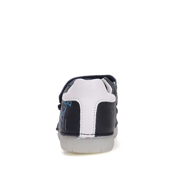 Pantofi baieti, piele naturala, talpa flexibila Gelsole, bleumarin, basketball, D.D. Step_S049-51676M-29_Pebebe
