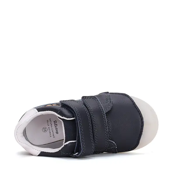 Pantofi baieti, piele naturala, talpa flexibila Gelsole, bleumarin, basketball, D.D. Step_S049-51676M-29_Pebebe