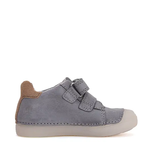 Pantofi baieti, piele naturala, talpa flexibila Gelsole, gri inchis, basketball, D.D. Step_S049-51676BM-29_Pebebe