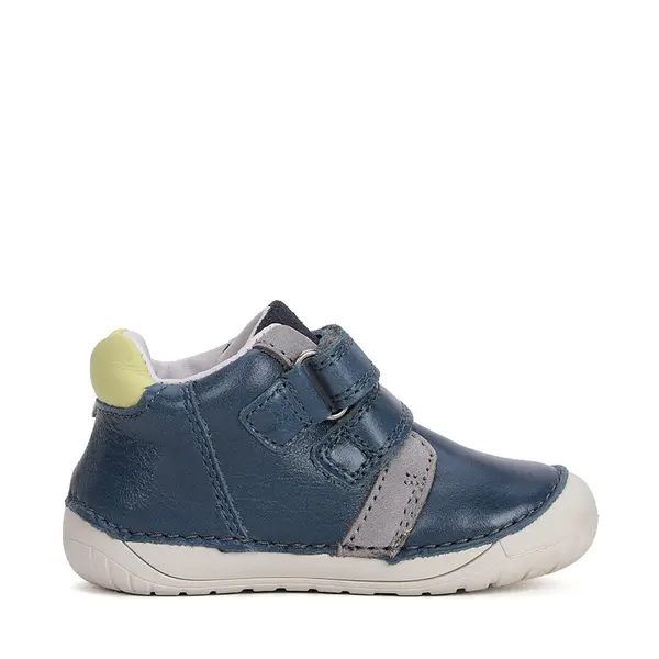 Pantofi copii, piele naturala, barefoot, bleumarin, dragon, D.D. Step_S070-51562A-20_Pebebe