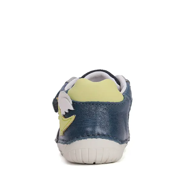 Pantofi copii, piele naturala, barefoot, bleumarin, dragon, D.D. Step_S070-51562A-20_Pebebe