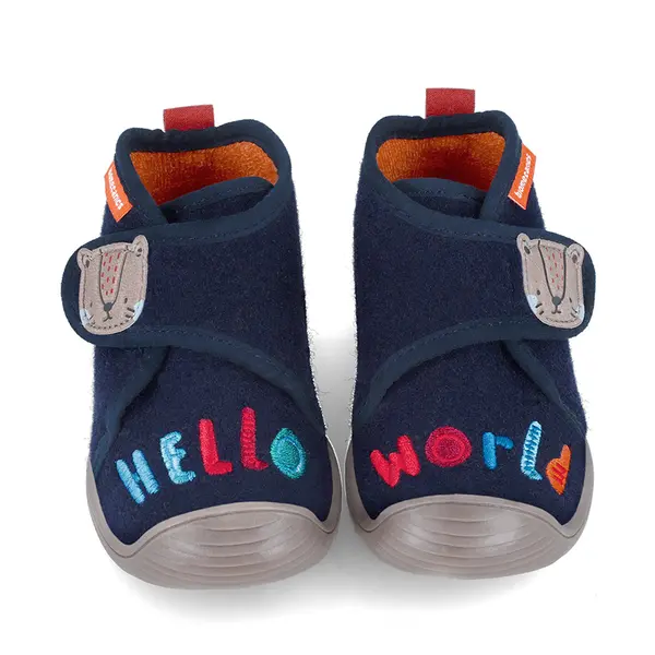 Pantofi baieti, material textil, Biohome, Hello World, bleumarin, Biomecanics_241154-A089-18_Pebebe