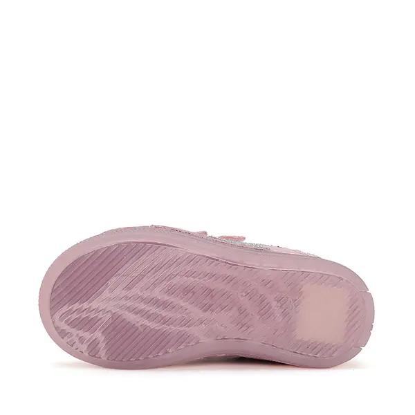 Pantofi fete, piele naturala, talpa Gelsole, roz, unicorn, D.D. Step_S049-51250AM-30_Pebebe