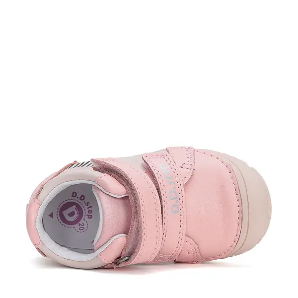 Pantofi fete, piele naturala, talpa flexibila, roz, cat paws, D.D. Step_S082-51505M-31_Pebebe