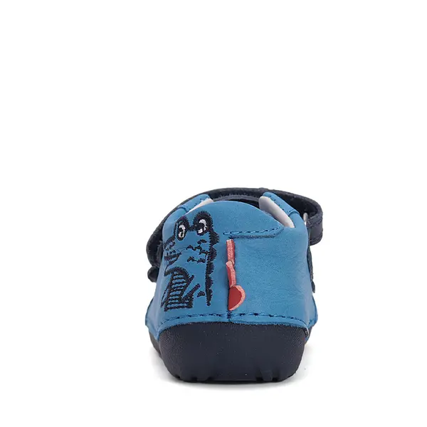 Pantofi piele naturla, baieti, albastru, crocodil, D.D. Step_S015-51832B-20_Pebebe