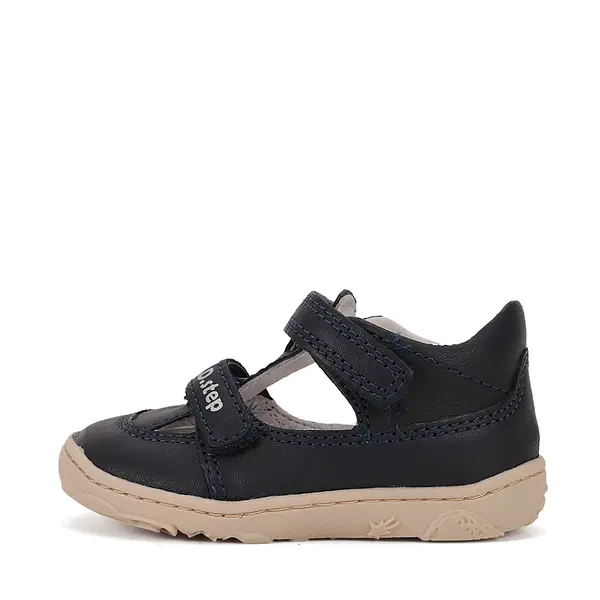 Pantofi D.D.Step copii, barefoot, piele naturala, decupati, primii pași, bleumarin_H077-51734CM-31_Pebebe
