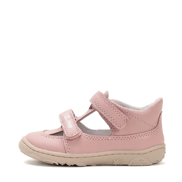 Pantofi D.D.Step copii, barefoot, piele naturala, decupati, primii pași, roz_H077-51734AM-31_Pebebe