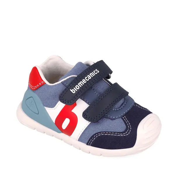 Pantofi Biomecanics baieti, piele naturala si material textil, Biogateo Casual, bleumarin_252119-A556-18_Pebebe