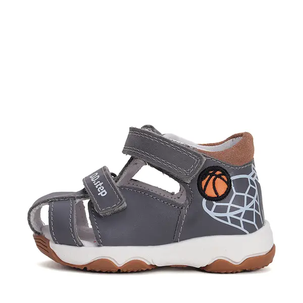 Sandale baieti, piele naturala, gri, basketball, D.D. Step_G064-51470B-20_Pebebe