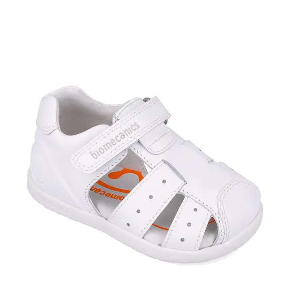 Sandale Biomecanics copii, talpa flexibila, protectie degete, Biomecanics Wider, Alb_252164-A050-26_Pebebe
